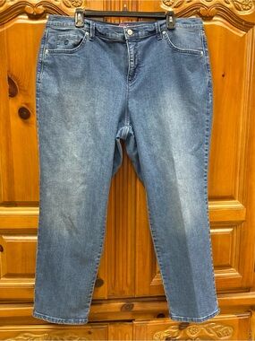 Gloria Vanderbilt Amanda Jeans Women’s 18WS Short Blue Stretch Denim High Rise